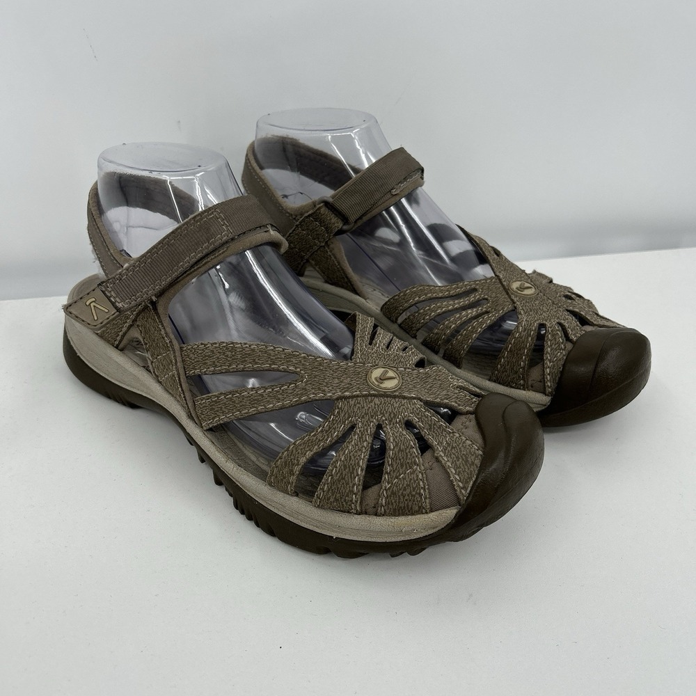 Keen Womens Rose Adventure Sandals Size 8.5 Beige Hiking Casual Outdoors